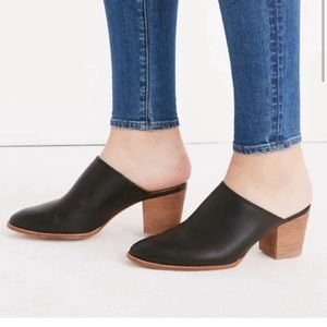 Madewell The Harper Mule in leather true black
